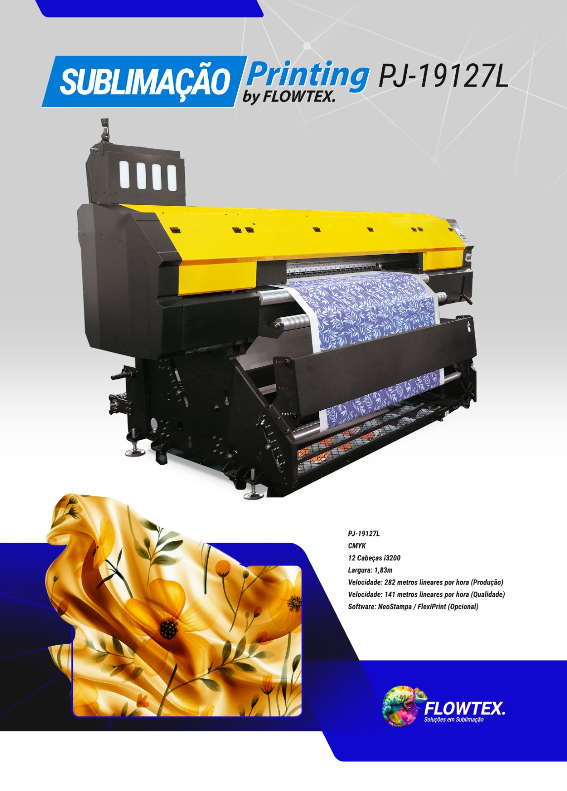 Plotter Sublimática Digital 12 Cabeças / IT-18012 – Flowtex